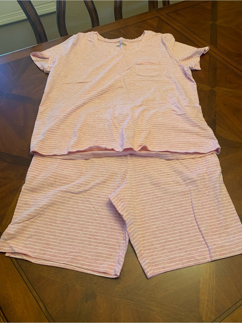 Sleep Sense Pink Striped Short Pajama Set. Size M and L.
